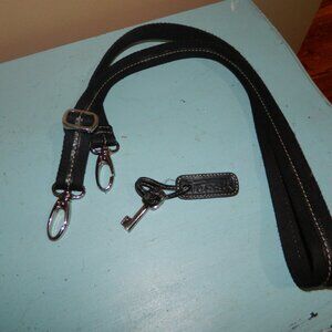 Fossil Replacement Black Strap and Key Fob Charm